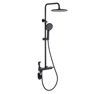 TB1012-W/C/B/G Exclusive custom outfit full set of shower brass bathroom piano button four block spray gun shower set