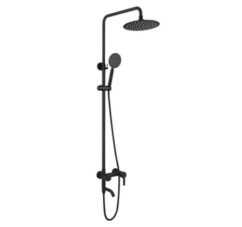 TB1023 - 304 stainless steel black plating bathroom shower set with Cross mixer Valve