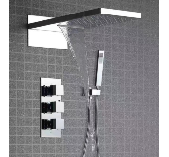 TB1018 - concealed installation all brass constant temperature pressurized shower head hotel apartment project shower set