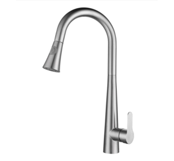TB2007 - Brass pull-out single hole faucet for hot and cold water sinks