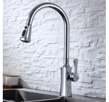 TB2014 - All brass kitchen pull-out faucet for dish basin